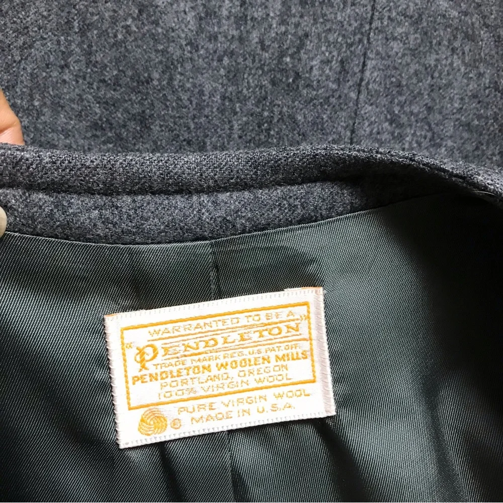 Vintage Pendleton Gray Wool Blazer - Picture 6 of 6